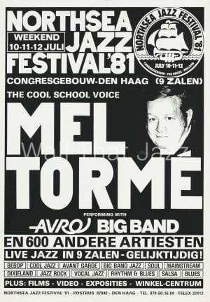 North Sea Jazz Artist Poster 1981 Mel Tormé