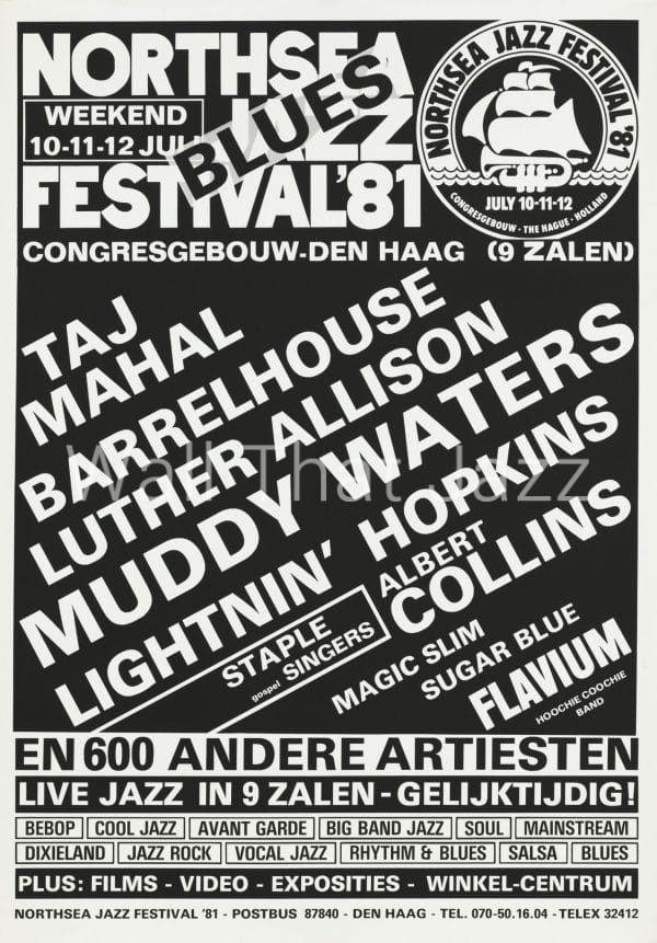North Sea Jazz Artist Poster 1981 Programma Blues