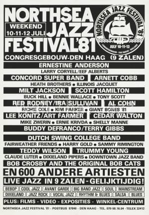 North Sea Jazz Artist Poster 1981 Programma Names ernestine