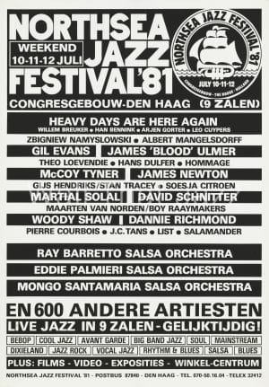 North Sea Jazz Artist Poster 1981 Programma names 1