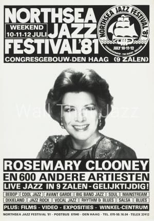 North Sea JAzz Artist Poster 1981 Rosemary Clooney