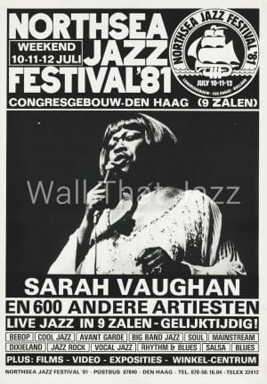North Sea Jazz Artist Poster 1981 Sarah Vaughan