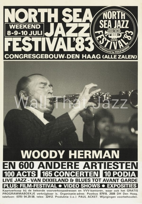 North Sea Jazz artist poster 1983 woody Herman