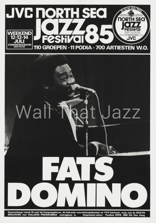 North Sea Jazz Artist Poster 1985 Fats Domino