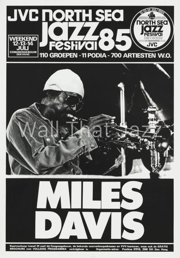 North Sea Jazz Artist Poster 1985 Miles Davis