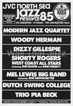 North Sea Jazz Artist Poster 1985 programma names