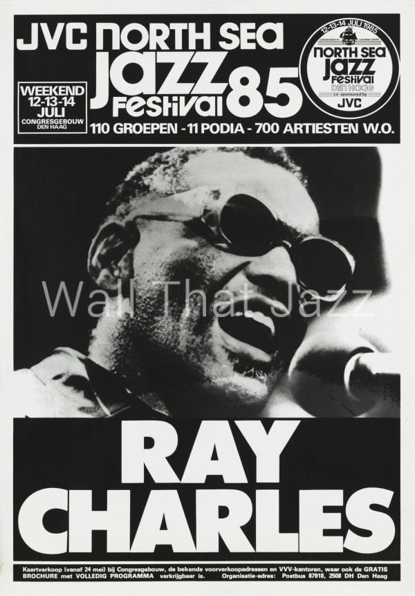 North Sea Jazz Artist Poster 1985 Ray Charles