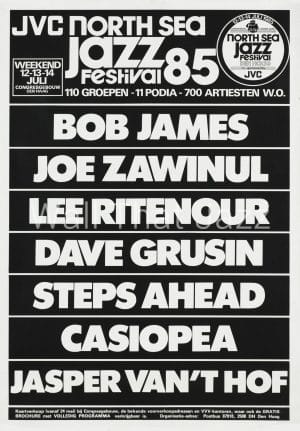 North Sea Jazz Artist poster 1985  names Bob James