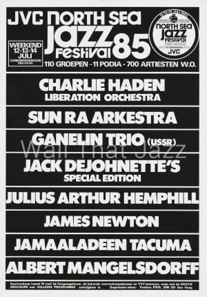 North Sea Jazz Artist Poster 1985 Names Charlie Haden
