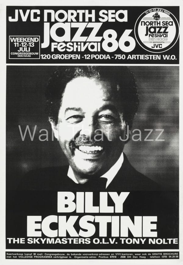 North sea Jazz Artist Poster 1986 Billy Eckstine