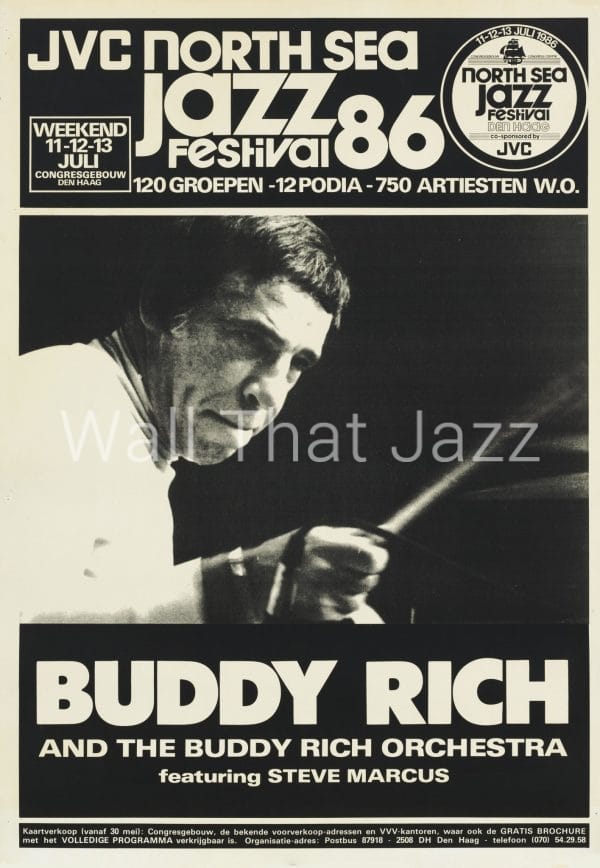 North Sea Jazz Artist Poster 1986 Buddy Rich