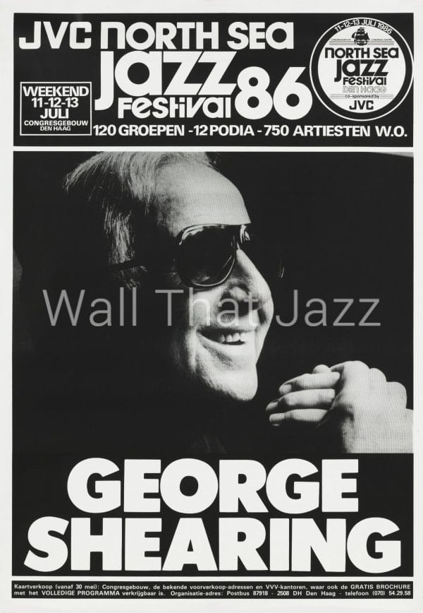 North sea Jazz Artist Poster 1986 George Shearing