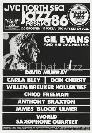 North Sea Jazz Artist Poster 1986 Names Gil Evans