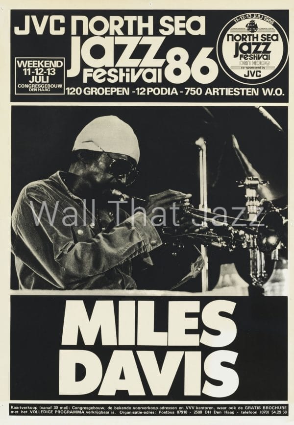 North Sea Jazz Artist Poster 1986 Miles Davis