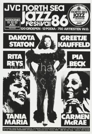 North Sea Jazz Artist Poster 1986 Mozaique Dakota Staton