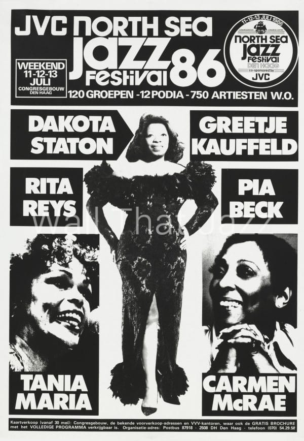 North Sea Jazz Artist Poster 1986 Mozaique Dakota Staton