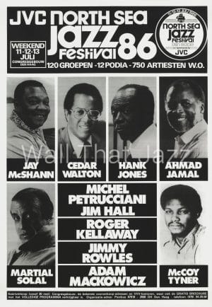 North Sea Jazz Artist Poster 1986 Mozaique Jay Mc Shann