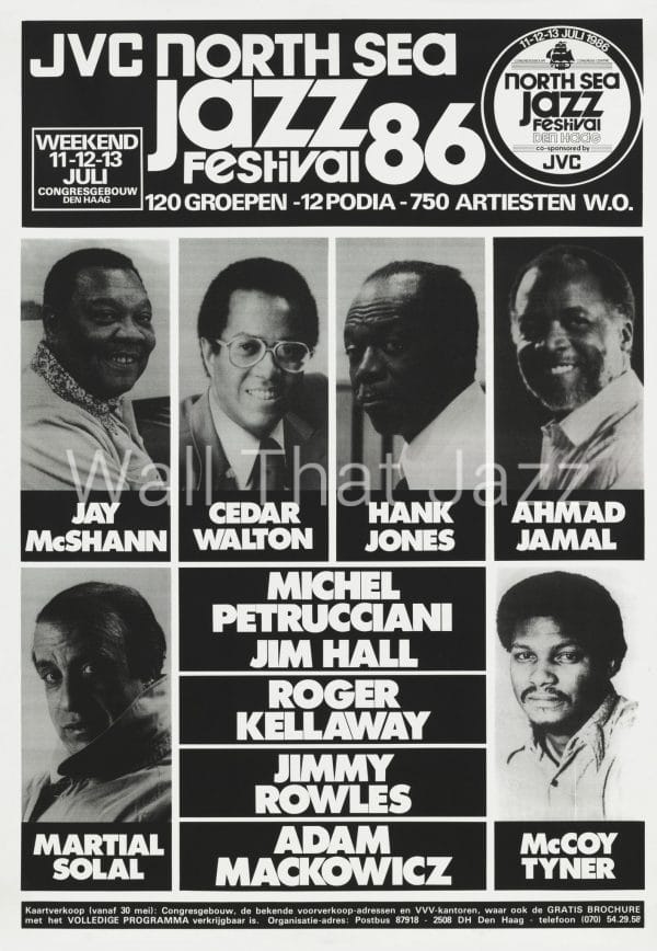 North Sea Jazz Artist Poster 1986 Mozaique Jay Mc Shann