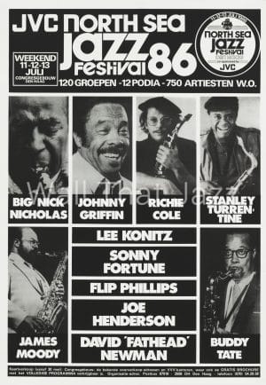 North Sea Jazz Artist Poster 1986 Names  Big Nick Nicholas