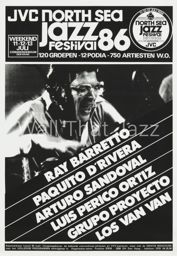 North Sea Jazz Artist Poster 1986 Names Ray Barretto