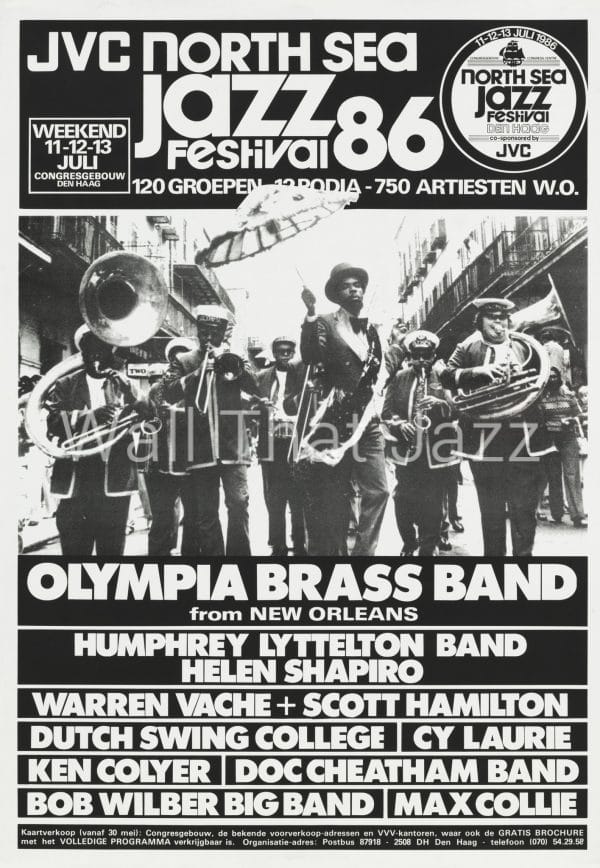 North Sea Jazz Festival Artist Poster 1986 Olympia Brass Band