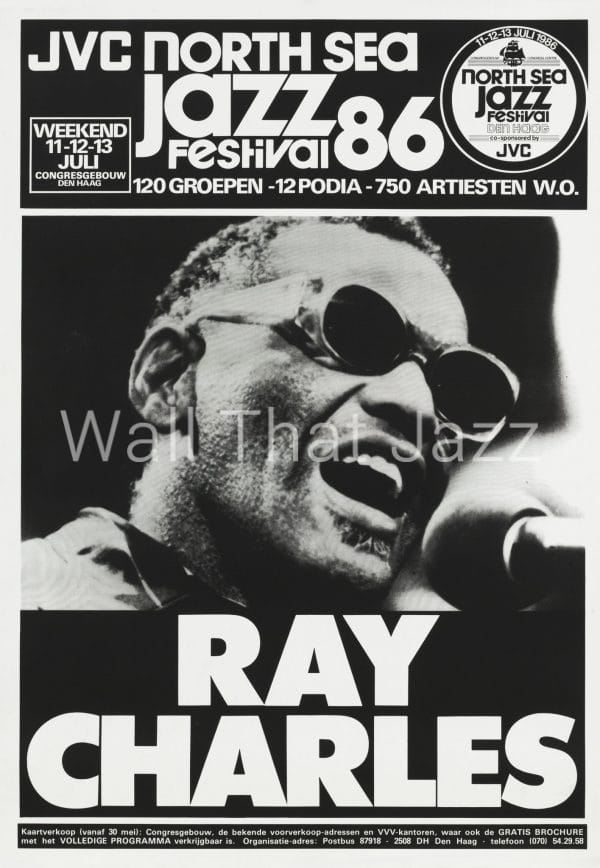 North Sea Jazz Artist Poster 1986 Ray Charles