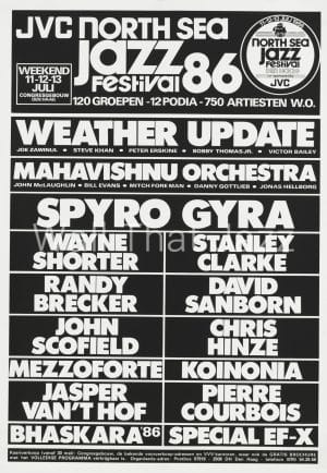 Jazz Festival Artist Poster 1986 Names Weather Update