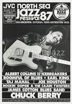 North sea Jazz Artist Poster 1987 names Chuck Berry
