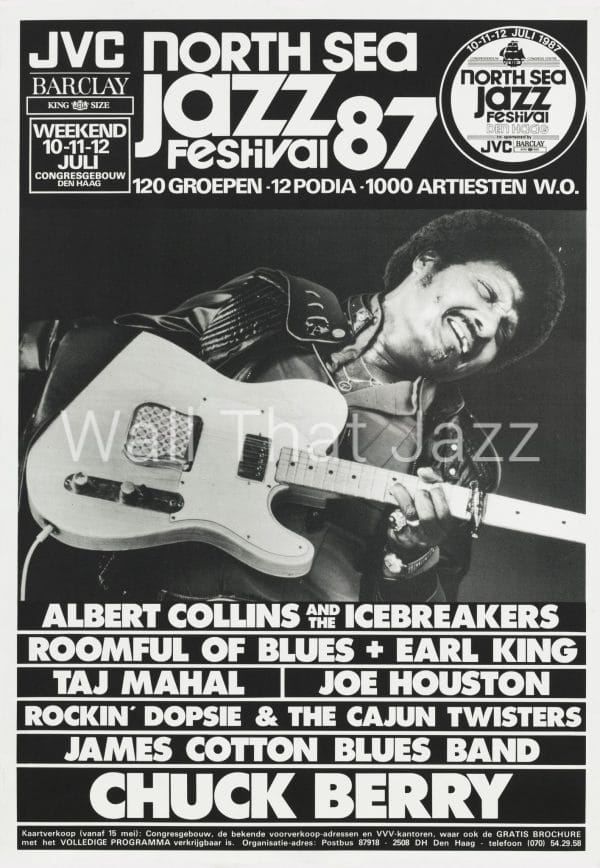 North sea Jazz Artist Poster 1987 names Chuck Berry