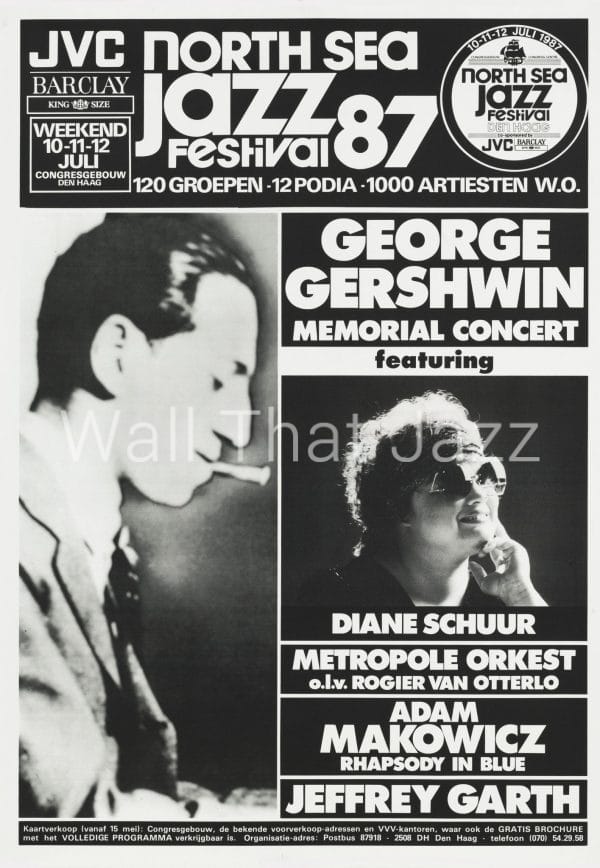 North Sea Jazz Artist Poster 1987 George Gershwin