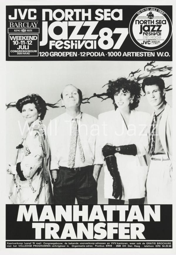 North Sea Jazz Artist Poster 1987 Manhattan Transfert