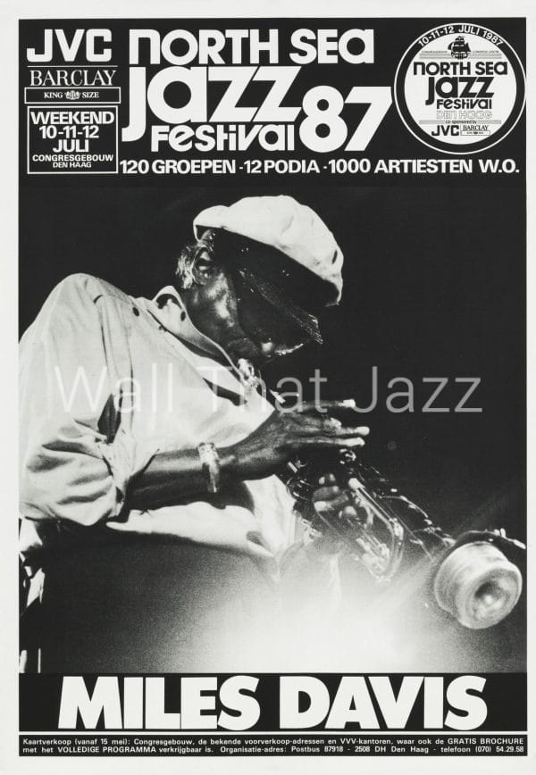 North Sea Jazz Artist Poster 1987 Miles Davis
