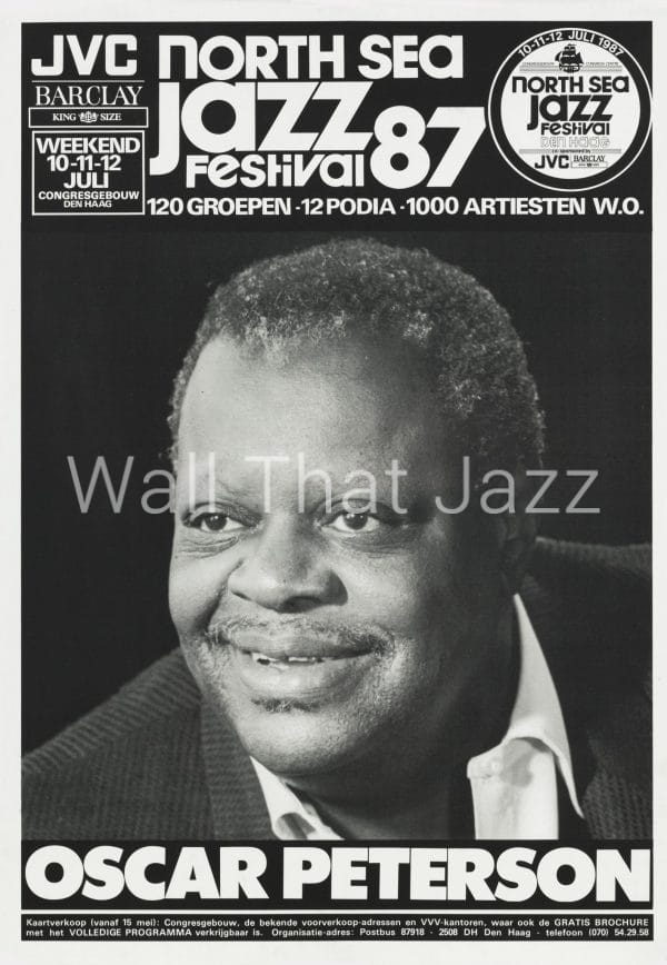 North Sea Jazz Artist Poster 1987 Oscar Peterson