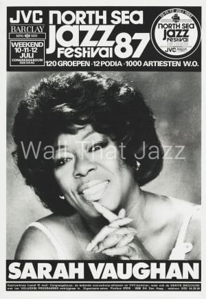 North sea Jazz Artist Poster 1987 Sarah Vaughan