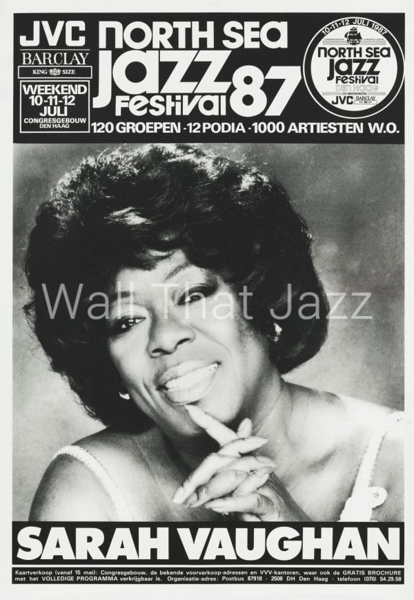 North sea Jazz Artist Poster 1987 Sarah Vaughan