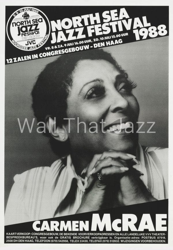 North Sea Jazz Artist Poster 1988 Carmen McRay