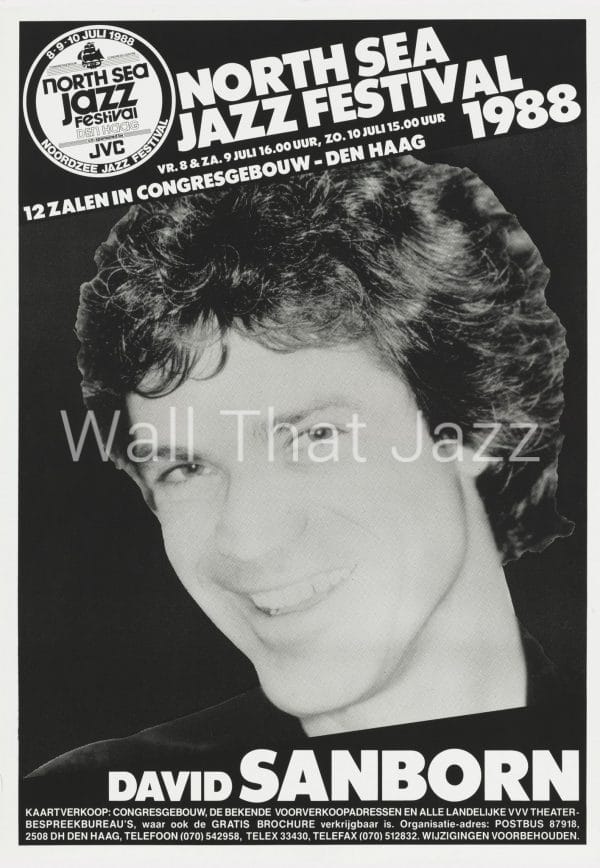 North Sea Jazz Artist Poster 1988 David Sanborn