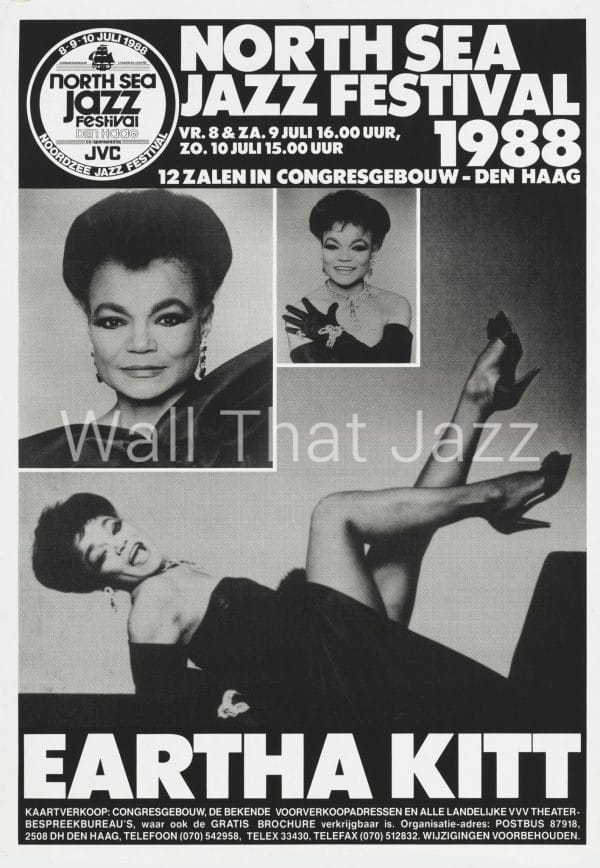 North Sea Jazz Artist Poster 1988 Eartha Kitt