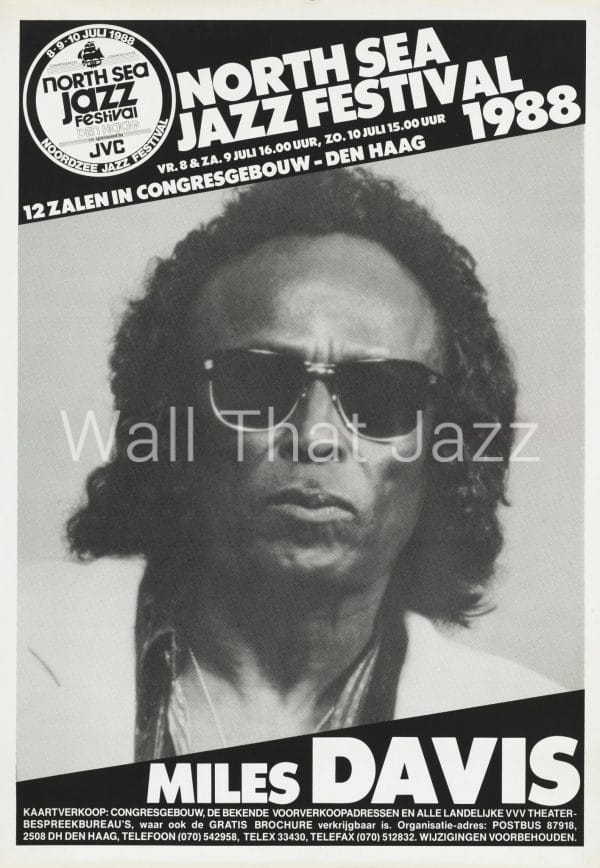 North Sea Jazz Artist Poster 1988 Miles Davis