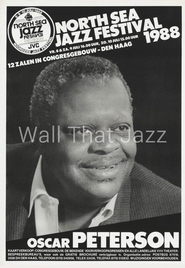 North Sea Jazz Artist Poster 1988 Oscar Peterson