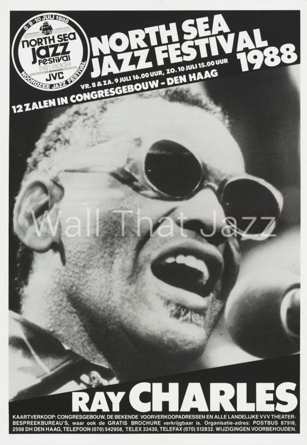 North Sea Jazz Artist Poster 1988 Ray Charles