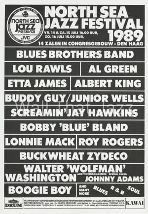 North Sea Jazz Artist Poster 1989 Names Blues Brothers