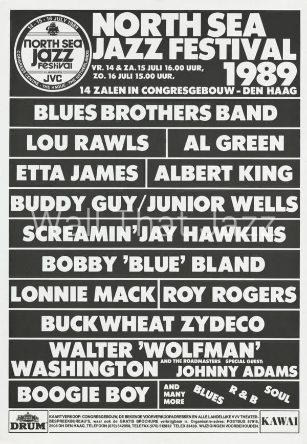 North Sea Jazz Artist Poster 1989 Names Blues Brothers