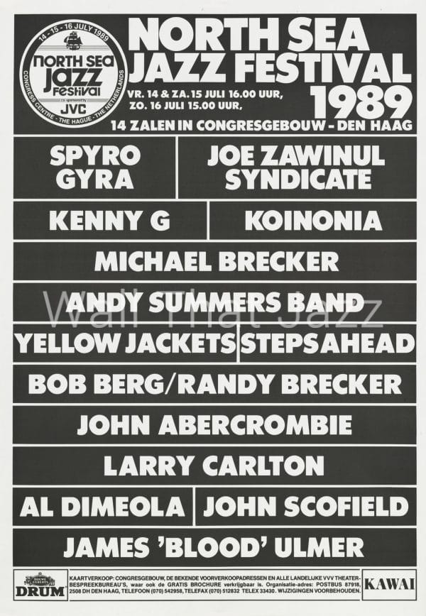 North Sea Jazz Artist Poster 1989 Names Spyro Gya