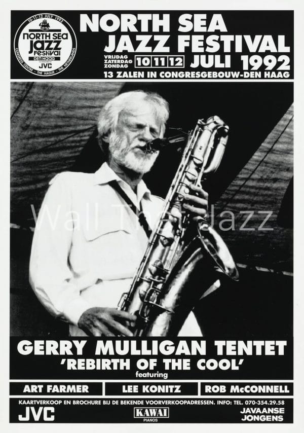 North Sea Jazz Artist Poster 1992 Gerry Mulligan