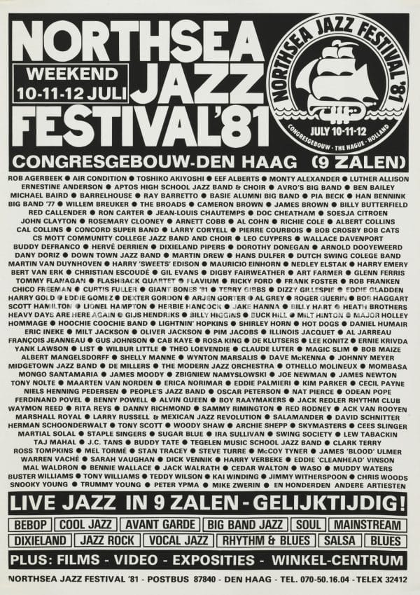 North sea jazz Artist poster 1981 Small