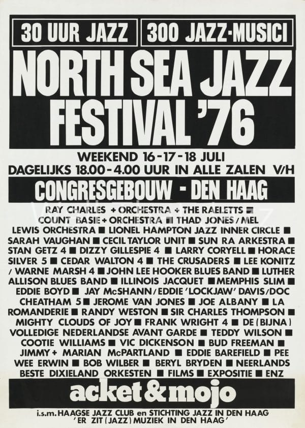 North Sea Jazz Artist Poster 1976 Programma
