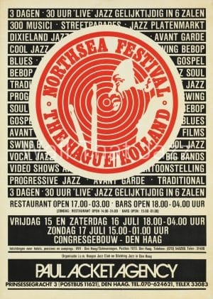North Sea Jazz Artist poster 1977 Logo Rood Sticker