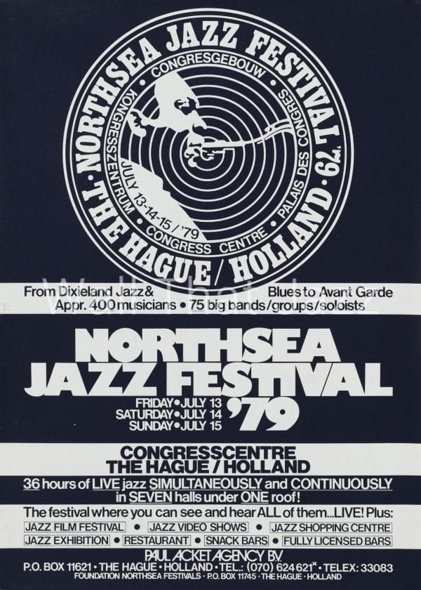North Sea Jazz Artist Poster 1979 Logo Sticker