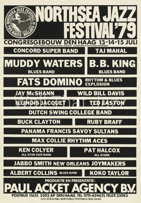 North sea Jazz Artist Poster 1979 Namen